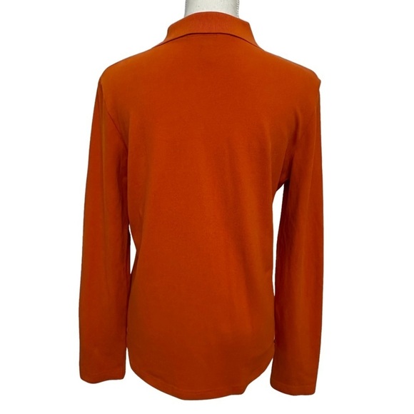 Lilly Pulitzer Long Sleeve Polo Orange Size Large Academia - Picture 9 of 9